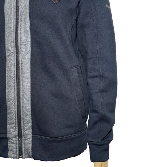 Ferrari Puma Scuderia Team Full Zip Jacket Men’s Medium Black Gray Logo EUC - Picture 4 of 15